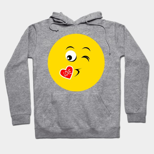 Emoji - love face Hoodie by Aurealis